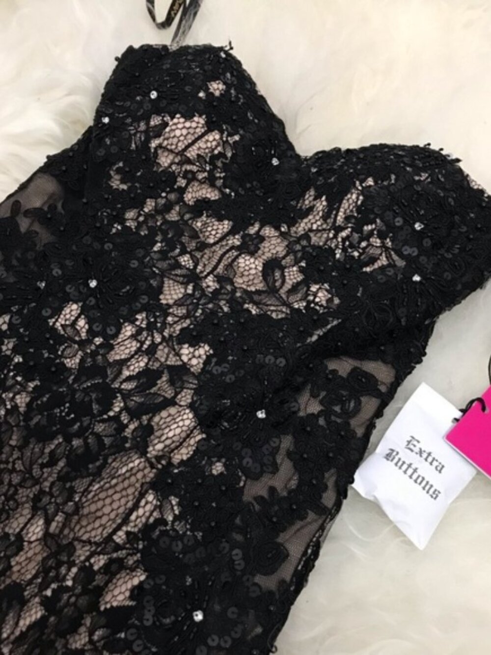 JVN BY JOVANI LACE STRAPLESS SEMI-FORMAL DRESS - Picture 3 of 8